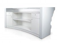 Recepción Alzira Curva - Longitud personalizable (150cms, 200cms ó 250cms), vista trasera